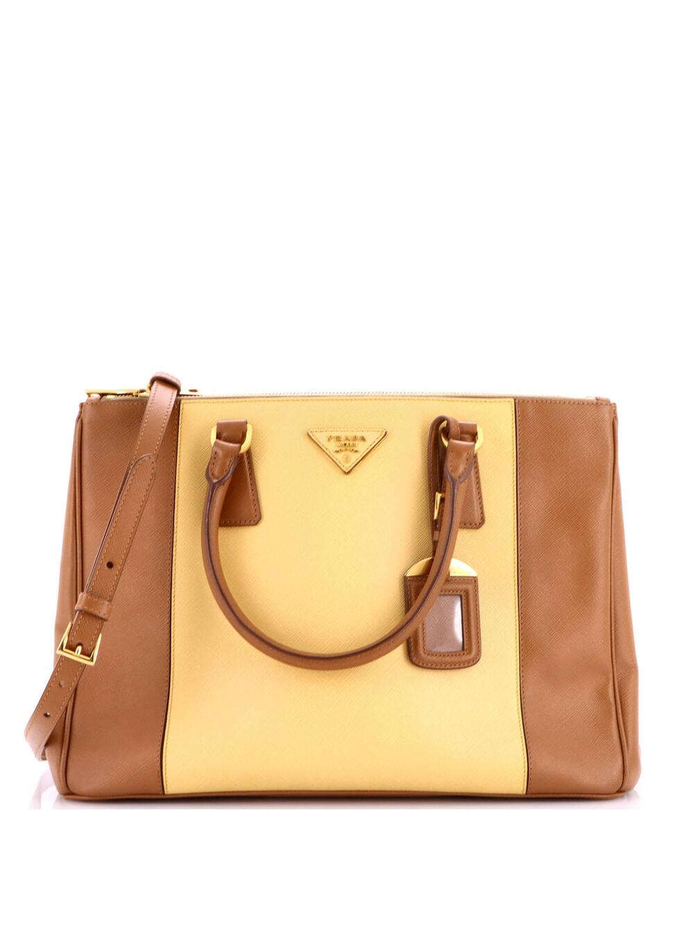 Prada Bicolor Double Zip Lux Tote #366086P11B